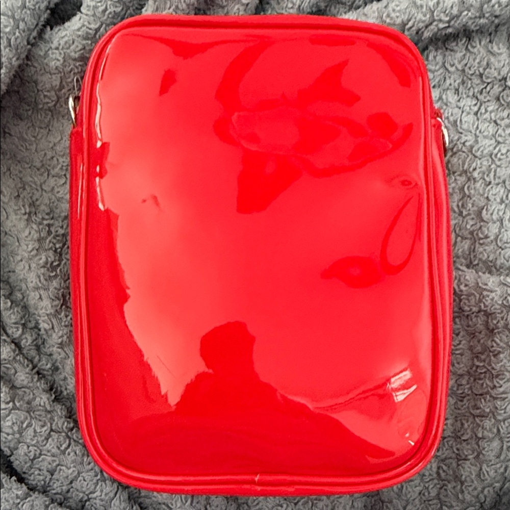 Bath & Body Works Red Crossbody Bag with Heart Design - Picture 2 of 3